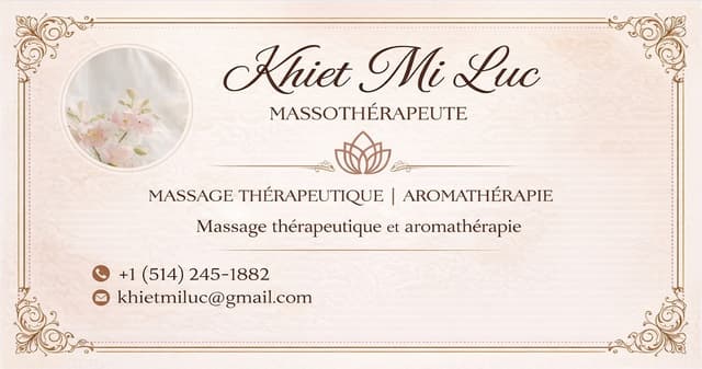 Khiet Mi Luc, massothérapeute